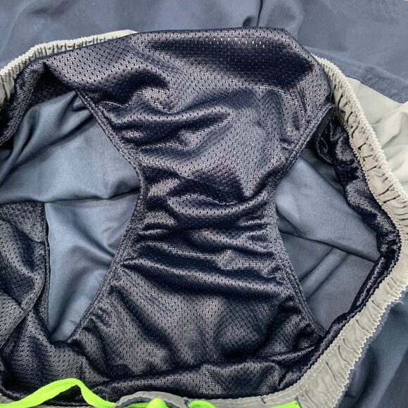 Nike Shorts Mens L Large Navy Colorblock Swimming Water Beach Swim Lined Trunks - Picture 10 of 14